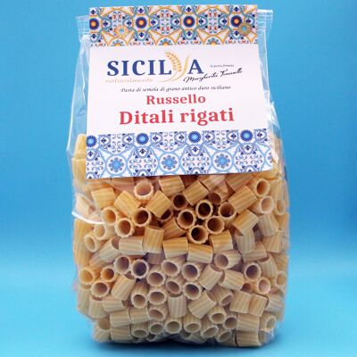 Pasta Ditali rigati Russello - Hecho en Italia (Sicilia)