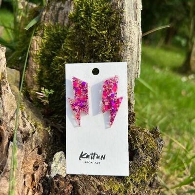 Tximist txiki Glitter arrosa earrings