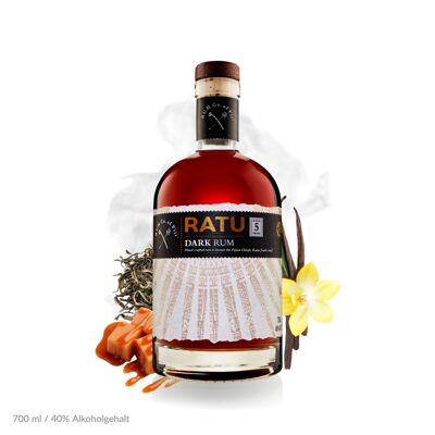 RATU Dark Rum 5Y, 700 ML, 40%