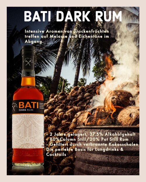 BATI Dark Rum, 700 ML, 37.5%