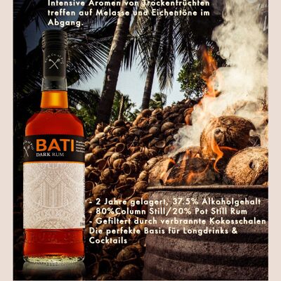 BATI Rum scuro, 700 ML, 37,5%