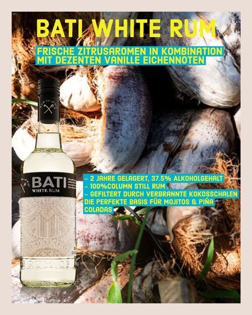 BATI White Rum, 700 ML, 37.5%