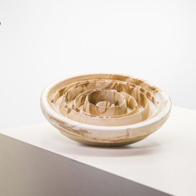 Slow Feeder Bowls - Small - Marmer - Camel Brown