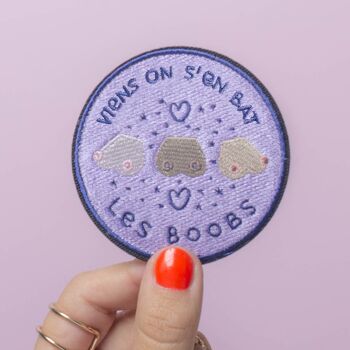 Patch thermocollant Viens on s'en bat les boobs - girl power 2