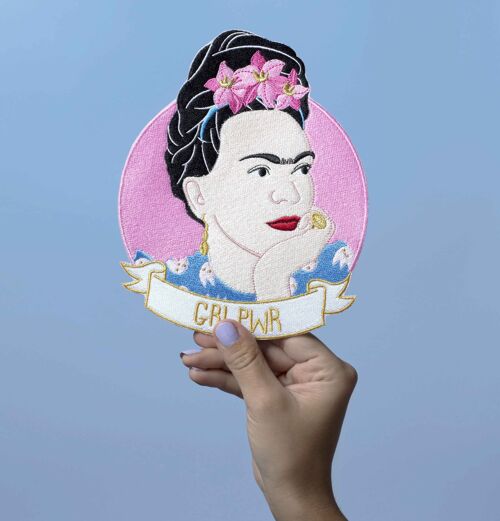 Patch thermocollant Frida Kahlo - girl power taille XL