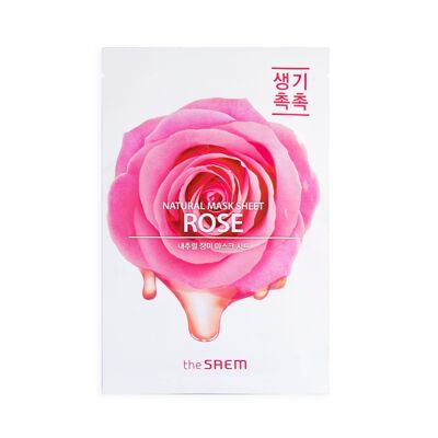 Natural Rose Mask Sheet_Mascarilla Rosa_21ml