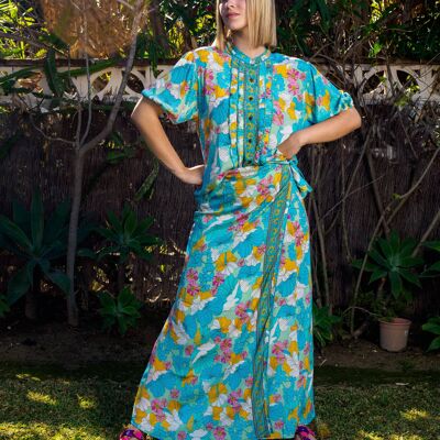 MORGANA Blusa con volant-Pesca