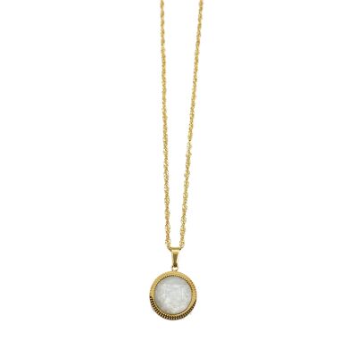 Necklace ANNE gold/white