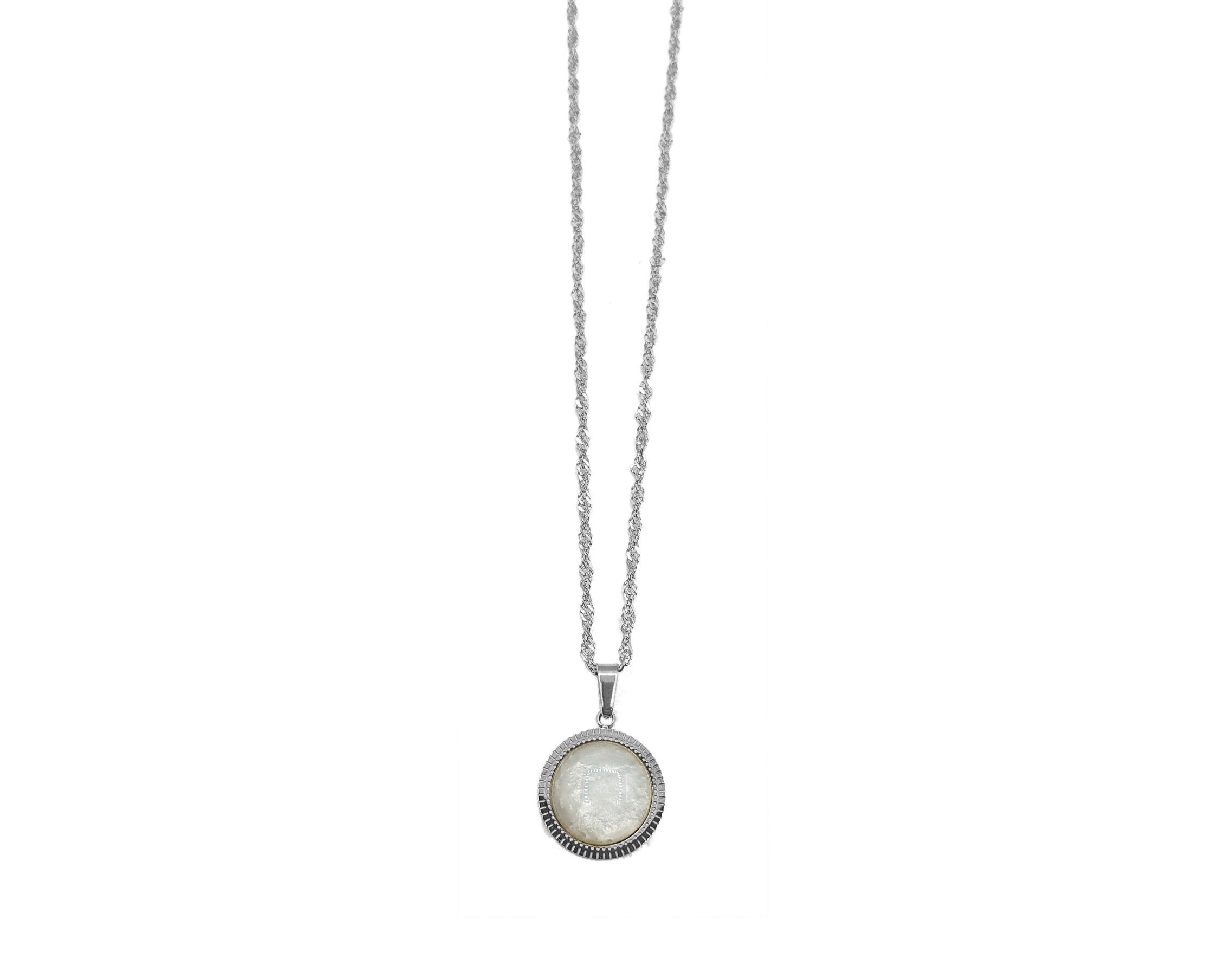 Collana ANNE argento/bianco
