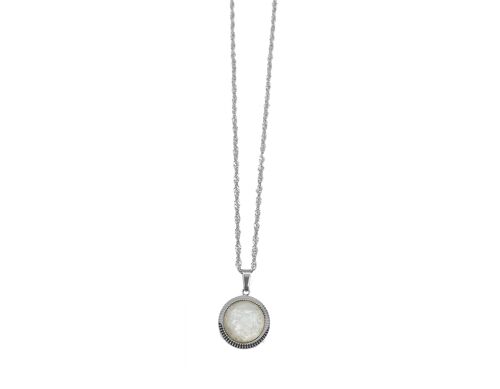 Collier ANNE silver/white