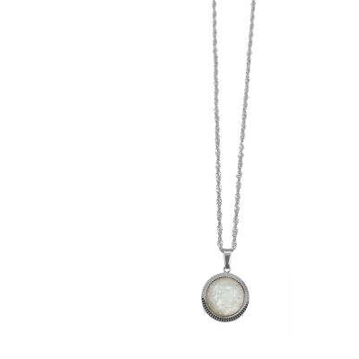 Necklace ANNE silver/white