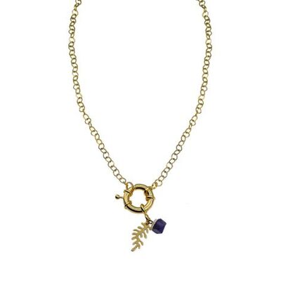 Necklace ELISABETH purple/gold
