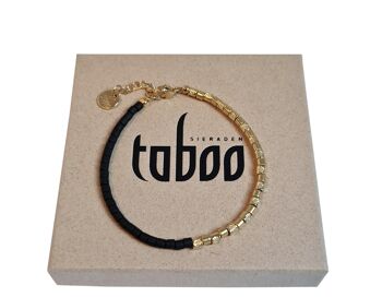 Bracelet femme JO noir/or
