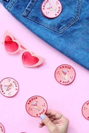 Patch thermocollant Amour & rosé 2