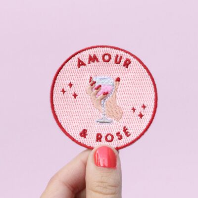 Iron-on patch Love & rosé