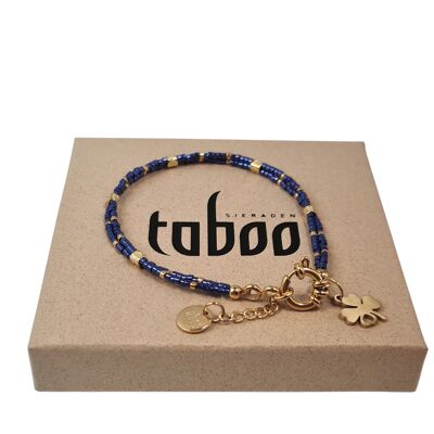 Bracelet femme LOUISE bleu métallisé