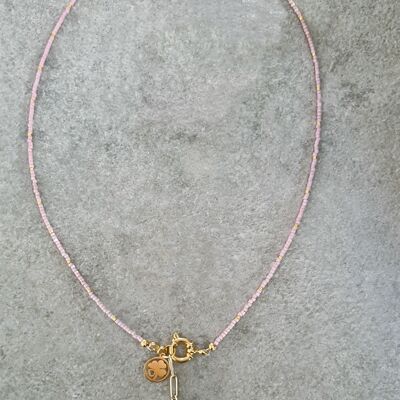 Collier LOUISE rose tendre