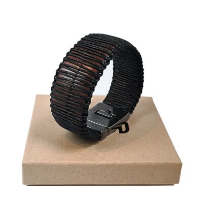 Men's bracelet MARK BIG black/brown