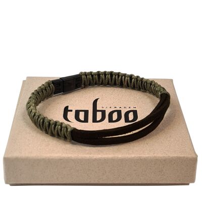 Bracelet homme MARK SMALL, Olive/marron