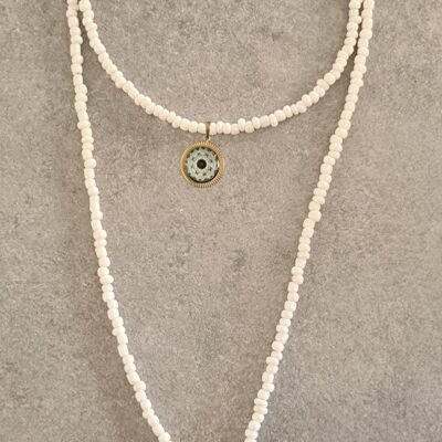 2 in 1 Necklace NOIA white