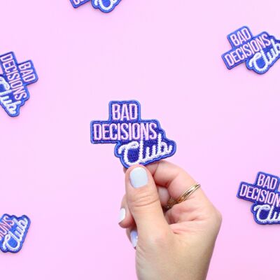 Bad decision club iron-on patch