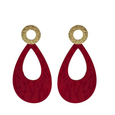 Boucles d'oreilles RÉSINE RUBIS