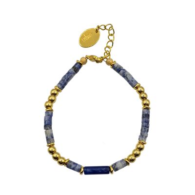 Bracelet femme SACHA bleu/or