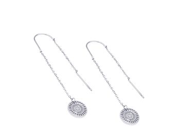 Boucles d'oreilles ACIER MANDALA argent