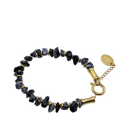 Bracelet femme Pierre, Noir