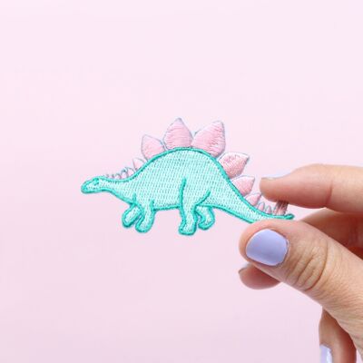 Stegosorus iron-on patch