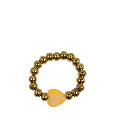 Bague COEUR JAUNE