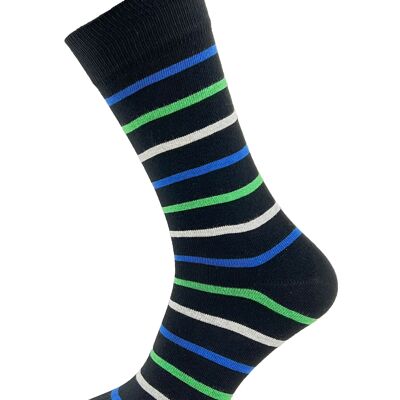 Chaussettes habillées Horizon Canford Crew : noir/royal/vert/blanc – 6-12