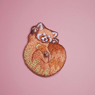 Fairy red panda iron-on patch