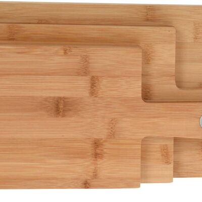 Set 3 bamboo cutting boards.