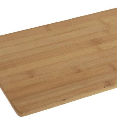 Bamboo cutting board measures 36x23x0.5 cm