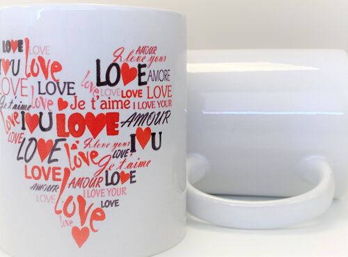 Taza original enamorados. Taza mensaje amor