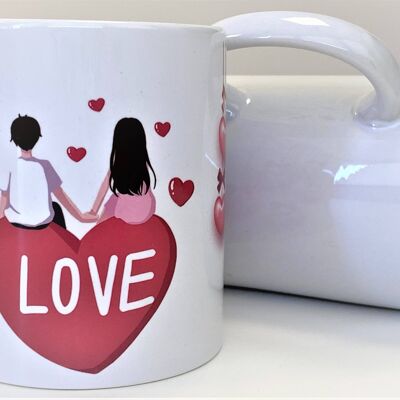 tasse de couple de coeur