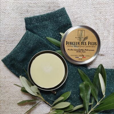 Solid balm for dry feet [Olive oil and essential oils] - 60g