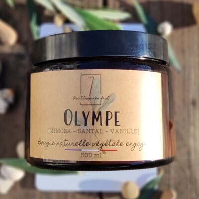 Natural candle - [Mimosa.Sental.Vanille] - Olympe - 500ml