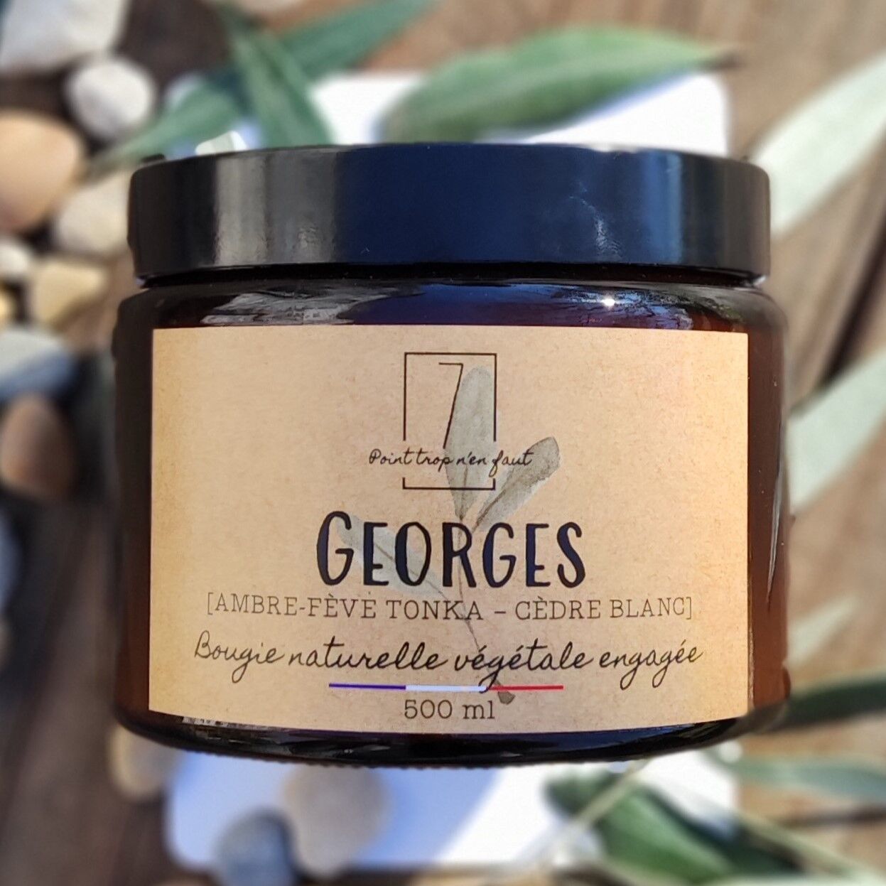 Vela natural - [Ámbar.Tonka.Cedro] - George - 500ml