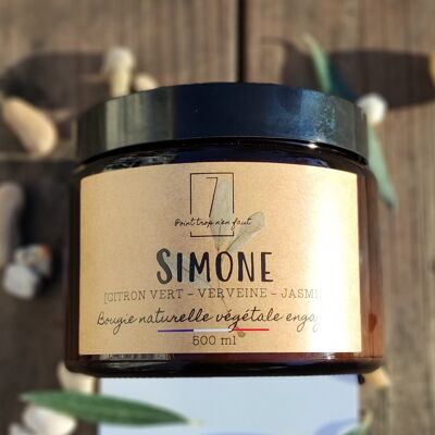 Natural candle - [Lemon.Verbena.Jasmine] - Simone - 500ml