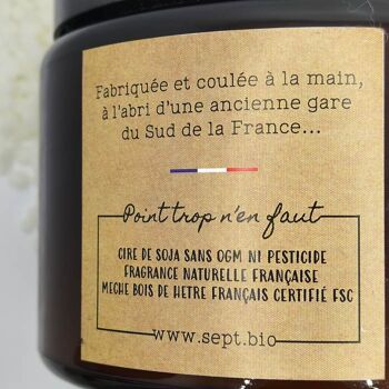 Bougie naturelle - [Coco.Fleurs blanches] - Joséphine - 500ml 5