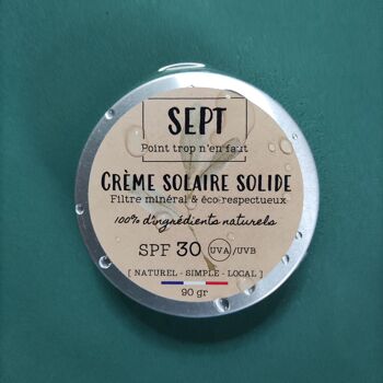 Crème solaire solide - SPF 30 - Pour toute la famille - 60g 3