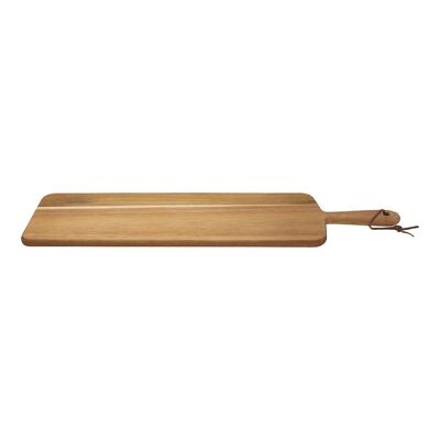 Tabla de servir larga con mango de madera de acacia 60x15x1,5cm