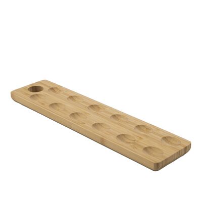 FSC bamboo tapas/deviled eggs board 42x10.2x1.9cm