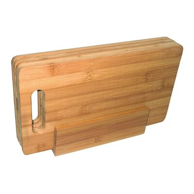 4 bamboo breakfast boards with FSC support