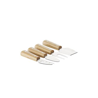 Set of 4 FSC bamboo cheese knives