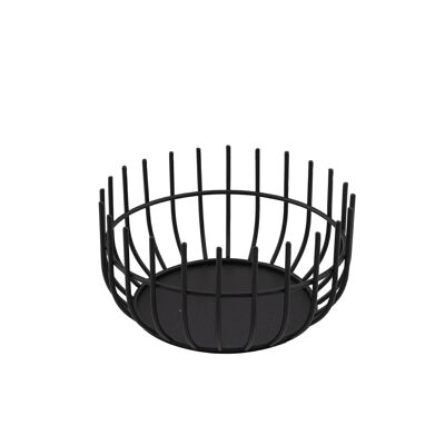 Point-Virgule Wire basket black by Tore Bleuzé Ø 20cm
