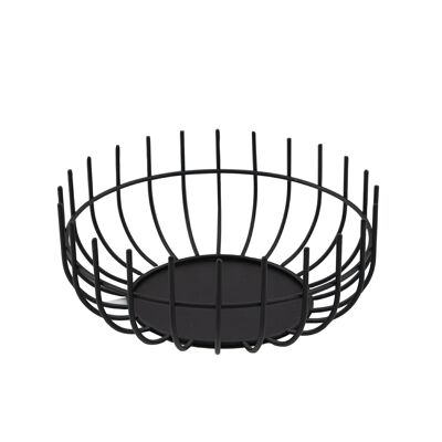 Point-Virgule Wire basket black by Tore Bleuzé Ø 25cm