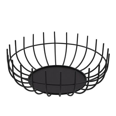 Point-Virgule Wire basket black by Tore Bleuzé Ø 30cm